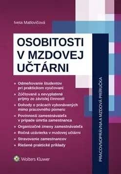 Dane, účtovníctvo Osobitosti v mzdovej učtárni - Iveta Matlovičová