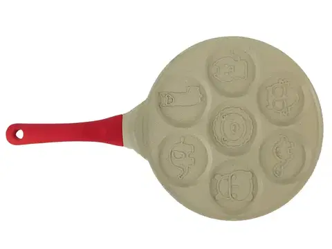 Panvice, lievanečníky MAKRO - Panvica na 7ks lievancov 26,5cm, kovaný hliník, zvieratká