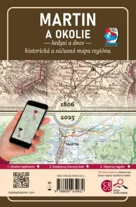 Slovensko a Česká republika Porovnávacia mapa Martin a okolie - kedysi a dnes - Kolektív autorov