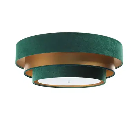 Svietidlá  Stropné svietidlo TRINITI 2xE27/60W/230V zelená/zlatá 050-2EP-075