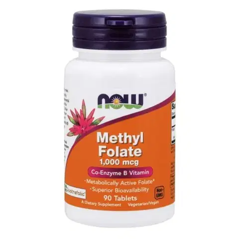Ostatné špeciálne doplnky výživy NOW Foods Metyl Folát 90 tab.