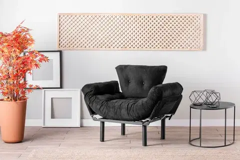 Kreslá Kreslo ušiak Nitta Single - Black