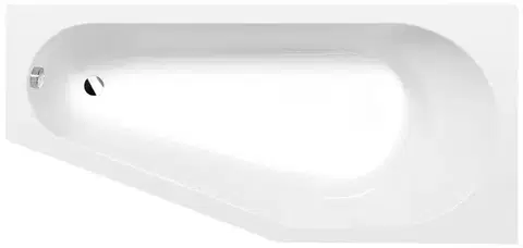 Vane POLYSAN - TIGRA R asymetrická vaňa 170x80x46cm, biela 90611