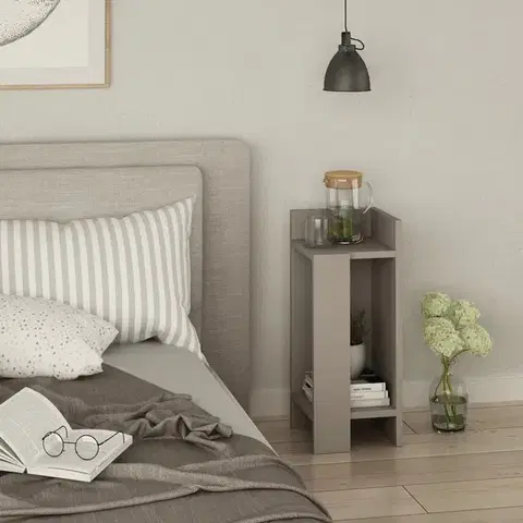 Nočné stolíky Nočný stolík Elos Right - Light Mocha