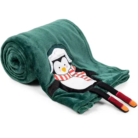 Prikrývky 4Home Vianočná deka Penguin, 150 x 200 cm