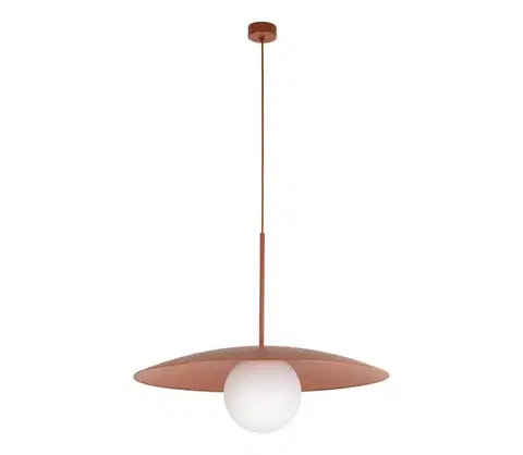 Svietidlá  Luster na lanku SLATE 1xE27/15W/230V pr. 65 cm tehlová 10911