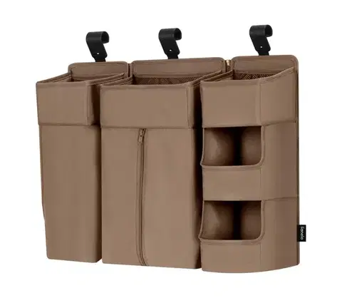 Postieľky Lionelo - Organizér na postieľku 3 v 1 SIDEPOCKET béžový 5903771724838