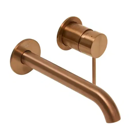 Kúpeľňové batérie Umývadlová batéria SAT Aurum vrátane podomietkového telesa brúsená rose gold SATBAUR101BRG SATBAUR101BRG