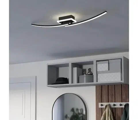 Svietidlá Eglo 901217 - LED Stropné svietidlo LUNGOLAGO LED/12W/230V 4000K čierna 901217