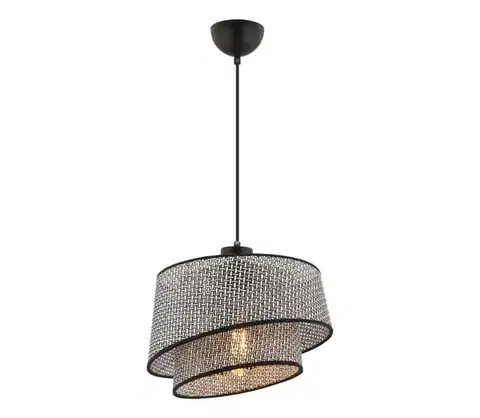 Svietidlá  Závesné svietidlo na lane BARETTE 1xE27/60W/230V sivá/čierna 390FLH2488