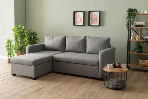 Pohovky a gauče Rohová rozkladacia pohovka Kado - Light Grey
