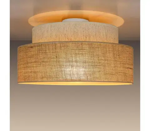 Svietidlá  Stropné svietidlo BOHO 1xE27/60W/230V pr. 40 cm krémová/béžová 0124