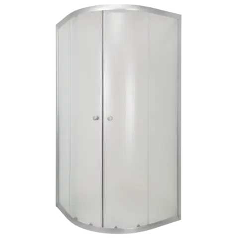 Sprchovacie kúty INVENA - Sprchovací kút štvrťkruh VITORIA, profil: satin, sklo frosted 80x80cm AK-49-186-O