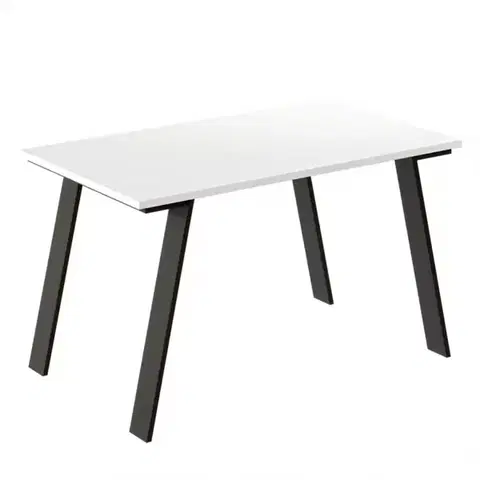 Jedálenské stoly Rozkladací stôl Liwia 130/210x80cm Biely lesk