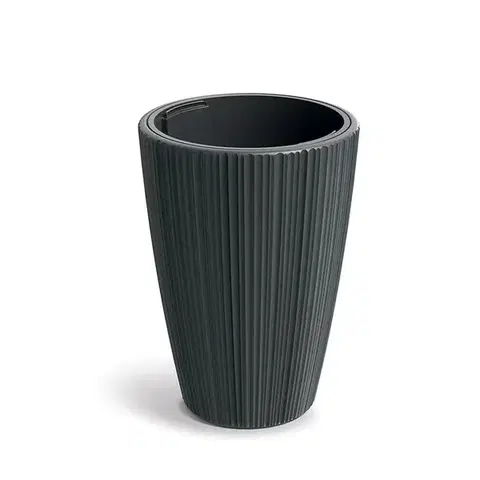 Kvetináče a truhlíky DMOR400-419U plastový kvetináč 39 cm tmavosivá