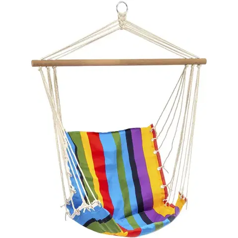 Závesné kreslá NABBI FHMK závesné hojdacie kreslo 100x58 cm farebné pásy