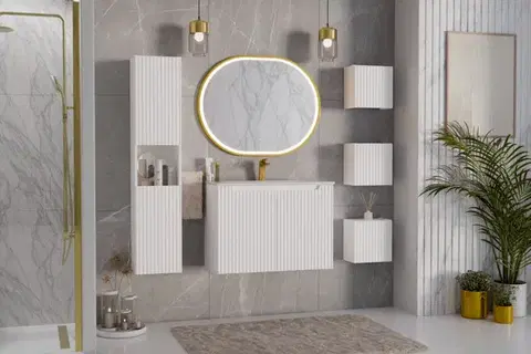 Kúpeľňový nábytok Comad Nova White skrinka 80x39x57 cm závesná kúpeľňová skrinka pod umývadlo biela NOVA WHITE 82-80-2D
