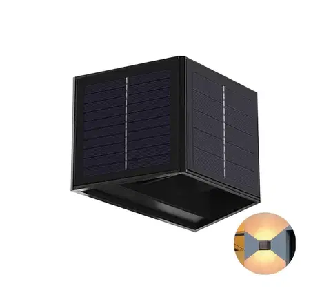 Svietidlá Greenlux LED Solárne nástenné svietidlo CUBUS 2xLED/1,5W/3,7V 1500 mAh IP54 