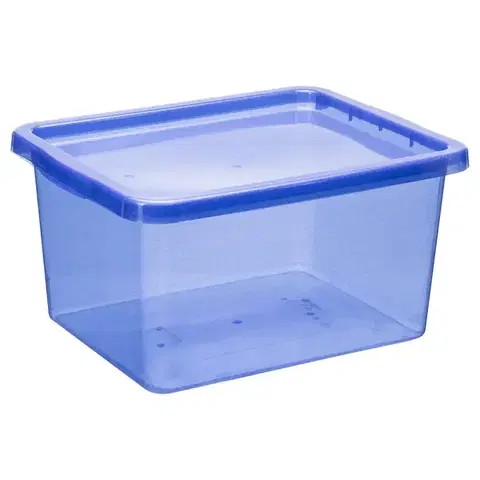 Boxy na skladovanie PLAST TEAM - Box BASIC 20L Purple Glitter