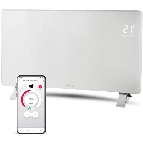 Teplovzdušné ventilátory Sencor SCF 4740WH konkávny konvektor, biela