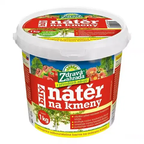 Príslušenstvo pre pestovanie rastlín Zdravá záhrada - Náter na kmene – biely 1 kg