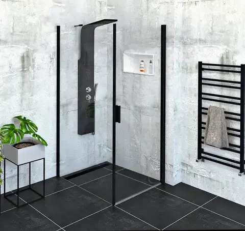Sprchové dvere POLYSAN - ZOOM Black obdĺžniková sprchová zástena 900x1000 L/P varianta ZL1290BZL3210B