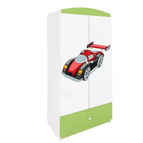 Skrine do izieb Skriňa Babydreams Zelená – Auto