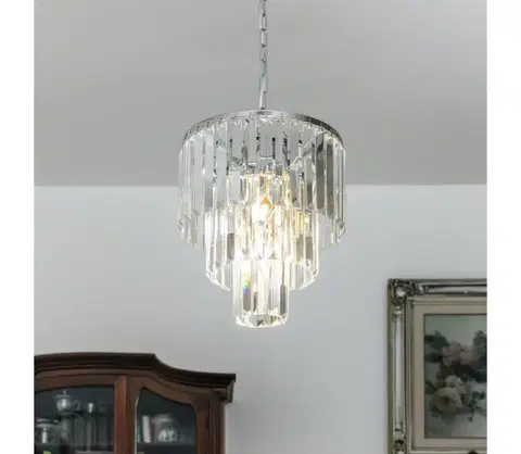 Svietidlá BRILAGI - LED Krištáľový luster na reťazi MOZART 4xE14/40W/230V lesklý chróm BG-17106/3+1-CHR
