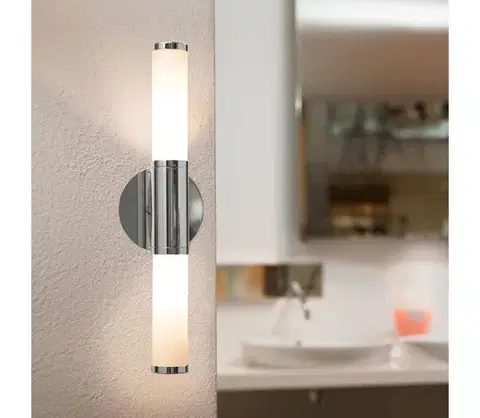 Svietidlá Eglo 87219 - Kúpeľňové nástenné svietidlo PALMERA 2xE14/40W/230V IP44 87219