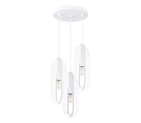 Svietidlá  SL.1361 - Luster na lanku NICUS 3xE27/15W/230V biela SL.1361