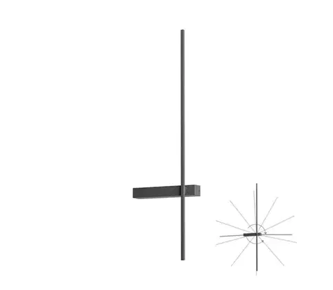 Svietidlá Redo 01-4673 - LED nástenné svietidlo TANGENT LED/6W/230V CRI 90 čierna 01-4673