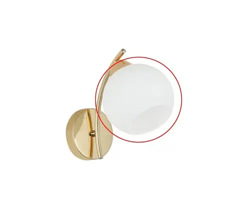 Lampy  Náhradné sklo pre luster a nástennú lampu AMOS E27, pr. 13 cm, biela 71-36155