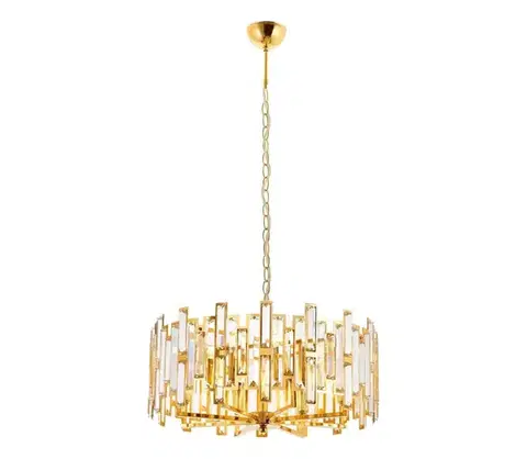 Svietidlá  Luster na reťazi CRYSTALLINE 6xE14/40W/230V zlatý 301AUR1266
