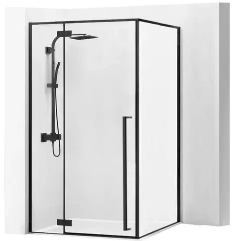 Sprchovacie kúty REA - SPRCHOVÝ KÚT FARGO 90x120 BLACK MAT ČIERNA REA-K3214