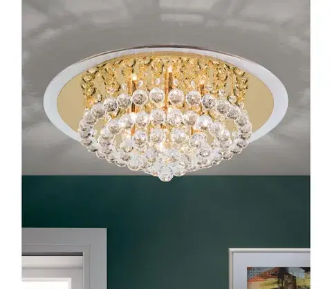 Svietidlá Orion DLU 2378/6/50-Krištáľové str. svietidlo GLORIA 6xG9/40W/230V pr.50 cm zlatá DLU 2378/6/50 gold