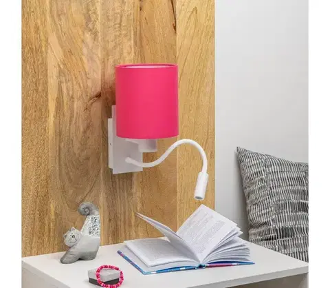 Svietidlá BRILAGI - LED Nástenná lampa NUBILA 1xE27/25W/230V + LED/3W biela/ružová BG1559+BG1577