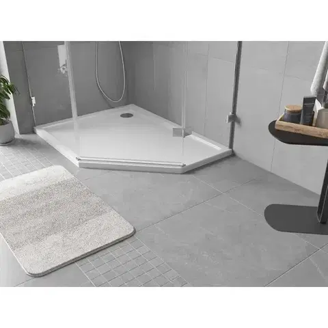 Vane MEXEN - Flow päťboká sprchová vanička slim ľavá 100 x 80, biela lesk 46P108010L
