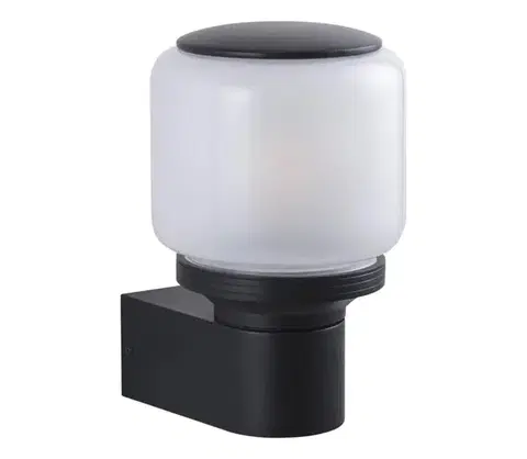 Svietidlá  Vonkajšia nástenná lampa MADRID 1xE27/12W/230V IP44 čierna 331397
