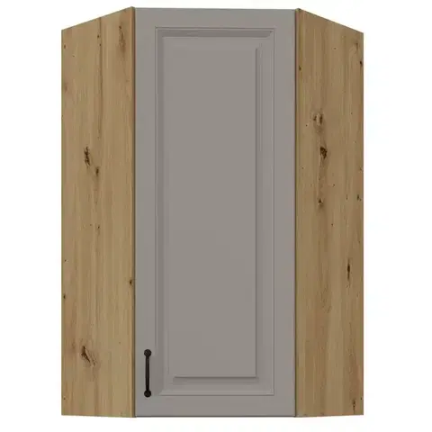 Kuchynské skrinky visiace Skrinka do kuchyne Stilo claygrey/artisan 60x60 GN-108 1F (45°)