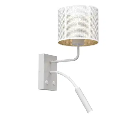 Svietidlá  Nástenná lampa LOFT SHADE 1xE27/60W+1xG9/8W/230V biela/zlatá 5260