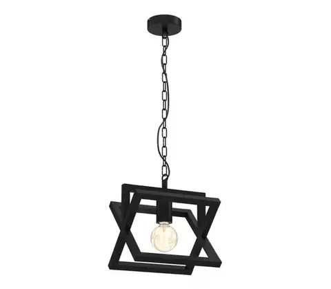 Svietidlá  Luster na reťazi ARNOLD 1xE27/60W/230V čierna MLP8562