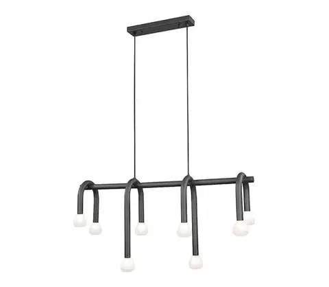 Svietidlá Viokef Lighting Luster na lanku DELORI 8xG9/28W/230V čierny 4324700