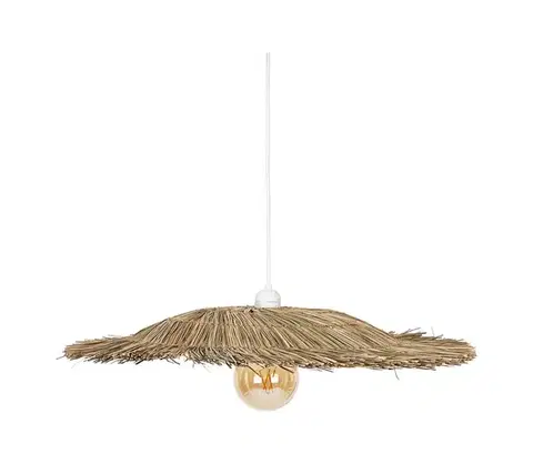 Svietidlá Atmosphera - Luster na lanku YONI 1xE27/40W/230V slama 202625