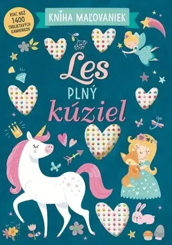 Nalepovačky, vystrihovačky, skladačky Les plný kúziel - Kniha maľovaniek