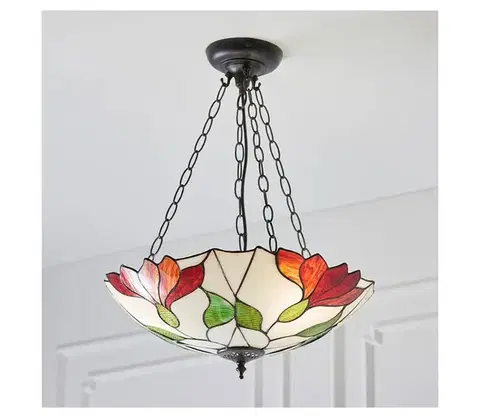 Svietidlá Endon 70946 - Luster na retiazke Tiffany BOTANICA 3xE27/60W/230V priemer 45 cm 70946