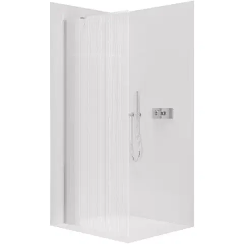 Sprchové dvere CERANO - Sprchová zástena Walk-in Onyx YL/P - 8 mm - chróm, ryhované sklo - 90x200 CER-8050BD1259