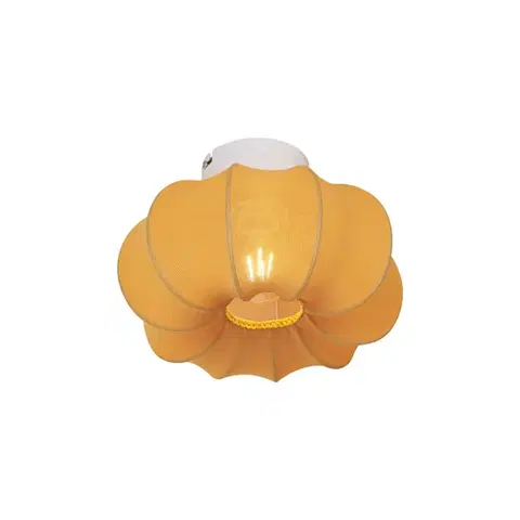 Stropné osvetlenie Japandi stropné svietidlo zlaté 27cm - Plu Asyesha