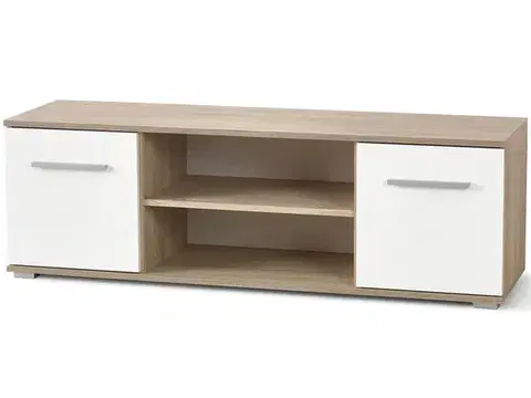 TV stolíky HALMAR Lima RTV1 tv stolík dub sonoma / biely lesk