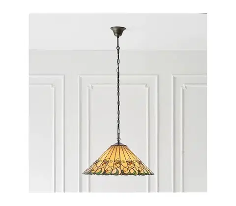 Svietidlá Endon 64194 - Luster na reťazi Tiffany JAMELIA 3xE27/60W/230V, priemer 50 cm 64194