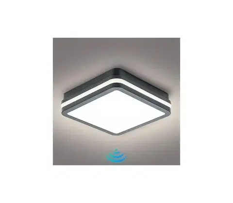 Záhradné lampy BRILAGI - LED vonkajšie svietidlo so senzorom BENE LED/18W/230V 22x22 cm IP54 BRI049